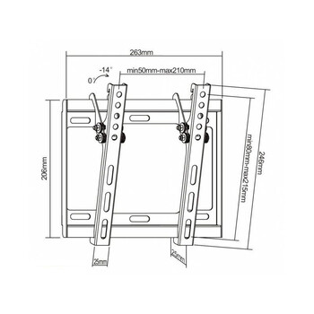 DM-0153-1 . Βάση TV 23-42" 35Kg Cabletech