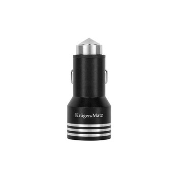 KM0212 . Φορτιστής αυτοκινήτου USB 2 θυρών Quick Charge 3.0 Kruger&Matz