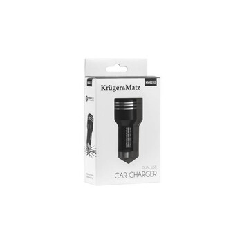 KM0212 . Φορτιστής αυτοκινήτου USB 2 θυρών Quick Charge 3.0 Kruger&Matz
