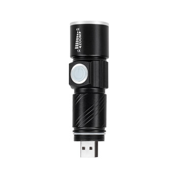 DM-0914 . Φακός LED 3W Αλουμινίου USB REBEL