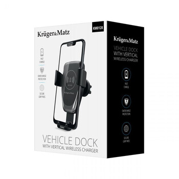 KM0128 . Βάση αυτοκινήτου με ασύρματο φορτιστή Kruger&Matz