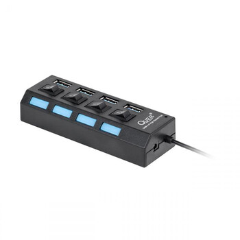 KOM0940 . USB 3.0 Hub QUER 4 Ports με Διακόπτη