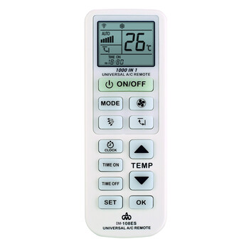 DM-108E-S . Universal τηλεκοντρόλ κλιματιστικού με μεγάλα κουμπιά
