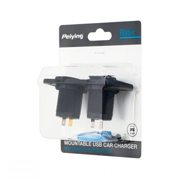 PY-CHR0002 . Φορτιστής αυτοκινήτου 2xUSB 3,1A + υποδοχή αναπτήρα