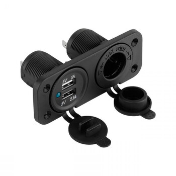 PY-CHR0002 . Φορτιστής αυτοκινήτου 2xUSB 3,1A + υποδοχή αναπτήρα
