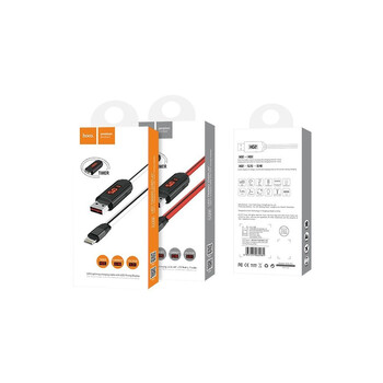 H-2967 . Καλωδιο USB - MicroUSB με Οθονη 1.2m HOCO U29 Λευκό