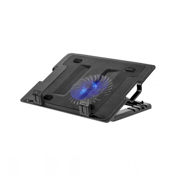 KOM1051 . Βάση με Ανεμιστήρα για Laptop 14-17'' Μαύρη