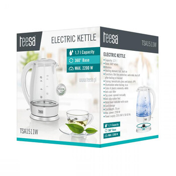 TSA1511W . Ηλεκτρικός Βραστήρας TEESA 1,7L Λευκός
