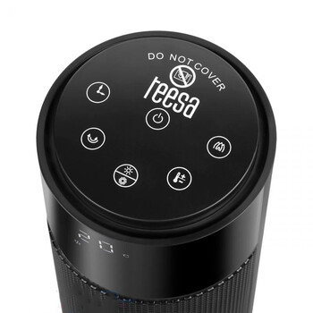 TSA8051 . Θερμάστρα στήλη 2000W με δείκτη θερμοκρασίας, τηλεχειριστήριο και απομίμηση τζακιού TEESA