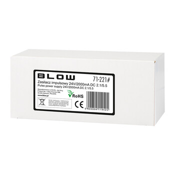 DM-71-221 . Τροφοδοτικό 24V 2A DC 2.1/5.5 BLOW