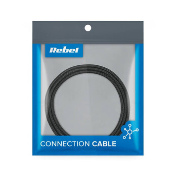 RB-6005-100-B . Καλώδιο 3σε1 USB σε microUSB, USB type C, Lightning 1m REBEL