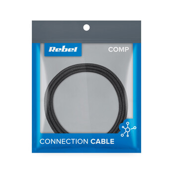 RB-6001-200-B . Καλώδιο USB - USB C REBEL 2m REBEL μαύρο