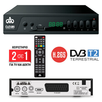 DM-1640-I . Επίγειος Ψηφιακός Δέκτης DVB-T2 h.265