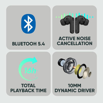 SONICGEAR BT5.4 ANC+ENC EARPUMP Q1 BLACK