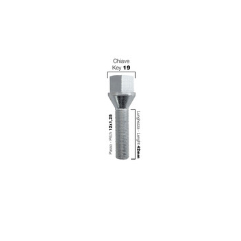 SRBR/6-10 ΜΠΟΥΛΟΝΙΑ ΚΩΝΙΚΑ 12x1,25 (42mm) (19) SIMONI RACING - 10 ΤΕΜ.