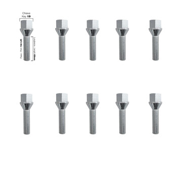SRBR/6-10 ΜΠΟΥΛΟΝΙΑ ΚΩΝΙΚΑ 12x1,25 (42mm) (19) SIMONI RACING - 10 ΤΕΜ.
