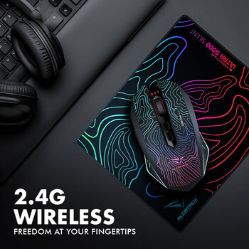 ALCATROZ SILENT 2.4G WIRELESS RGB GAMING MOUSE 4800 CPI X-CRAFT AIR ULTRA 8000