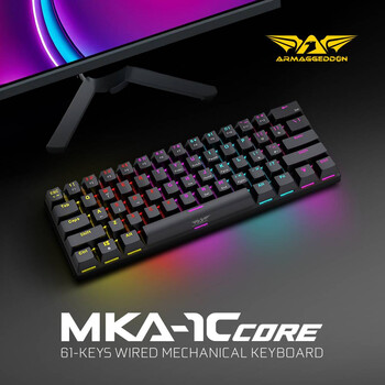 ARMAGGEDDON 61-KEYS WIRED MECH KEYBOARD BL.SW. MKA-1C CORE CLICKY BLACK