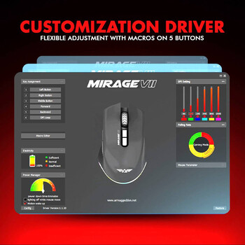 ARMAGGEDDON TRI-MODE GAMING MOUSE 10000CPI MIRAGE VII WHITE