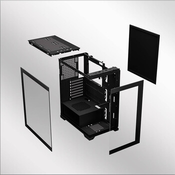 ARMAGGEDDON FULL ATX TRANSPARENT FISH TANK GAMING CASE AQUARON PRO BLACK