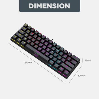 ARMAGGEDDON MECHANICAL HOT-SWAP KEYBOARD 12FX BACKLIGHT RED SWITCH MKA-7C 2024 WHITE LINEAR