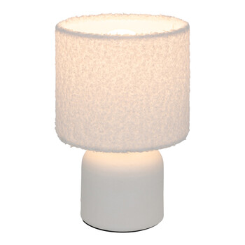 Επιτραπέζιο φωτιστικό Jela pakoworld σε λευκή απόχρωση Φ14x22εκ