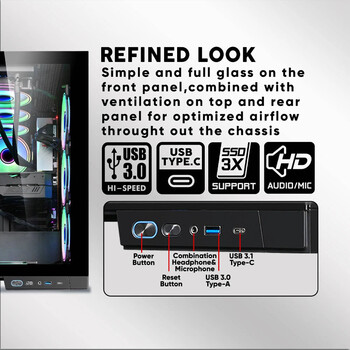ARMAGGEDDON E-ATX RGB TRANSPARENT FISH TANK GAMING CASE AQUARON XTREME WHITE