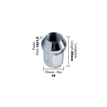 SRDR/13-10 ΠΑΞΙΜΑΔΙ ΚΩΝΙΚΟ 12x1,5 (34mm) (19) 10ΤΕΜ.