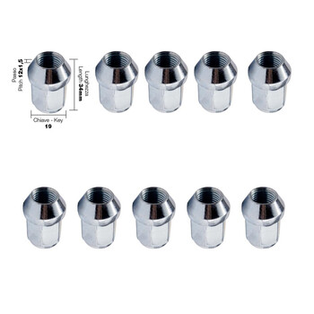 SRDR/13-10 ΠΑΞΙΜΑΔΙ ΚΩΝΙΚΟ 12x1,5 (34mm) (19) 10ΤΕΜ.