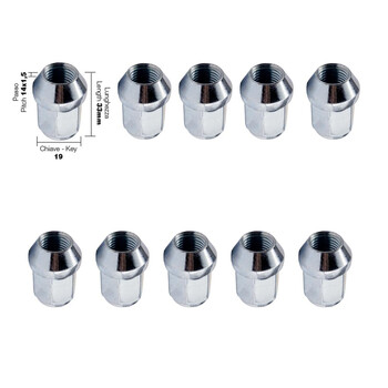 SRDR/15-10 ΠΑΞΙΜΑΔΙ ΚΩΝΙΚΟ 14x1,5 (33mm) (19) 10ΤΕΜ.