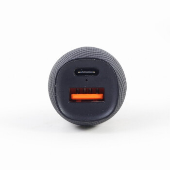 LAMTECH 2-PORT USB CAR FAST CHARGER TYPE-C PD 18W BLACK