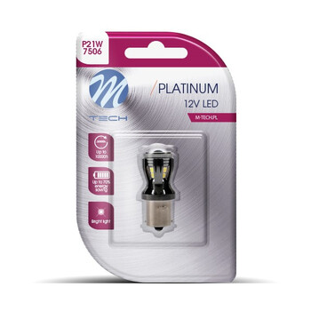LB820W-01B/MT . P21W 12/24V Ba15s 3,5W 450lm 14xSMD LED CAN-BUS ΛΕΥΚΟ BLISTER M-TECH 1ΤΕΜ.