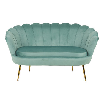 Καναπές 2θέσιος Daimon pakoworld βελούδο σε φυστικί απόχρωση 134x70x77εκ