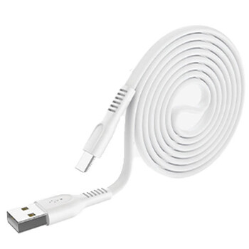 LAMTECH TYPE-C FLAT CHARGING CABLE 1M WHITE