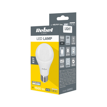 ZAR0512 . Λάμπα LED E27 A60 12W/230V 4000K Rebel
