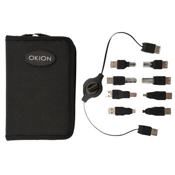 RC1477U . OKION Travel Kit με αναδιπλούμενο καλώδιο Spin-n-Go