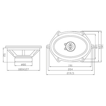 WH-5703 . Ηχεία Ζευγάρι 3 Δρόμων 5x7" WH-5703 FORD BLOW