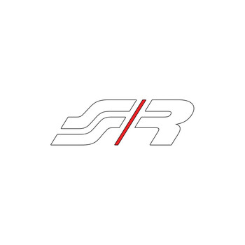 SRCR/SR . ΑΥΤΟΚΟΛΛΗΤΟ ''SR'' ΛΕΥΚΟ 63mm  SIMONI RACING - 1 TEM.