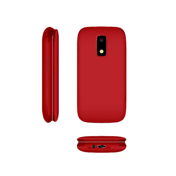 LAMTECH FLIP PHONE 2.8' DISPLAY WITH BT, FM RADIO, SOS, 1400 mAh, GR MENU FLIP-X RED