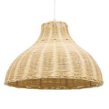 GLOBOSTAR® MAYOTTE 00724 Boho Κρεμαστό Φωτιστικό Οροφής με Ντουί 1 x E27 AC 220-240V IP20 - Μπεζ - Μ40 x Π40 x Υ28cm