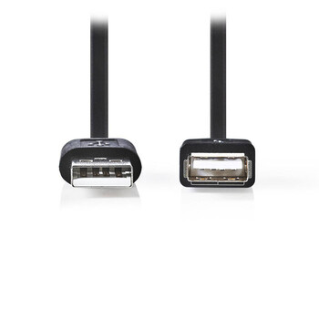 Nedis Ccgp60010bk02 usb 2.0 Cable a Male-a Female 0.2m Black