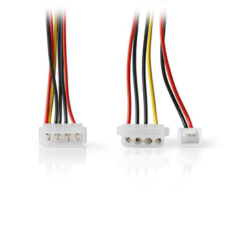 Nedis Ccgp74030va015 Internal Power Cable Molex Male-Molex Female+3-pin fan Powe