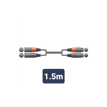 2XF-2XM150 Καλώδιο Ήχου 2 x XLR Female - 2 x XLR Male 1.5m (Τεμάχιο)