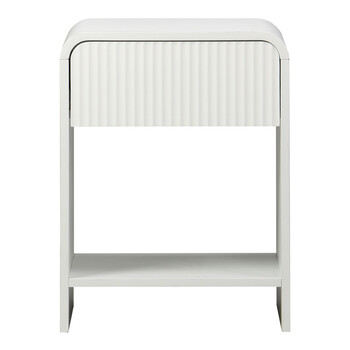 Κομοδίνο Zeplen pakoworld MDF σε λευκή απόχρωση 40x40x53εκ