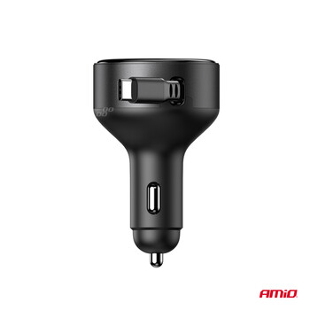 04368/AM ΦΟΡΤΙΣΤΗΣ ΑΝΑΠΤΗΡΑ 12/24V ΜΕ 1 ΘΥΡΑ USB-C 60W 5V/3A ΤΑΧΕΙΑΣ ΦΟΡΤΙΣΗΣ ΜΕ ΕΝΣΩΜΑΤΟΜΕΝΟ ΚΑΛΩΔΙΟ USB-C ΑΜΙΟ - 1 ΤΕΜ.