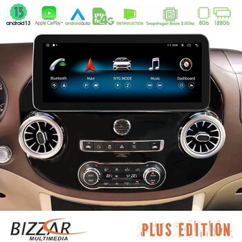 Bizzar Plus Edition Mercedes Vito (W447) 2015-2021 Android13 (8+128gb) Navigation Multimedia 12.3" u-am-Mbc8466