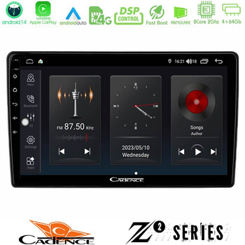 Cadence z2 Series 8core Android14 4+64gb  Alfa Romeo Mito 2008-2014 Navigation Multimedia Tablet 9" με Carplay & Android Auto με Carplay & Android Auto u-z2-Ar1654