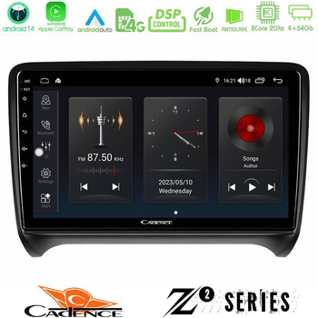 Cadence z2 Series 8core Android14 4+64gb  Audi tt b7 Navigation Multimedia Tablet 9" με Carplay & Android Auto u-z2-Au0828