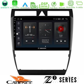 Cadence z2 Series 8core Android14 4+64gb  Audi a6 (C5) 1997-2004 Navigation Multimedia Tablet 9" με Carplay & Android Auto u-z2-Au0857
