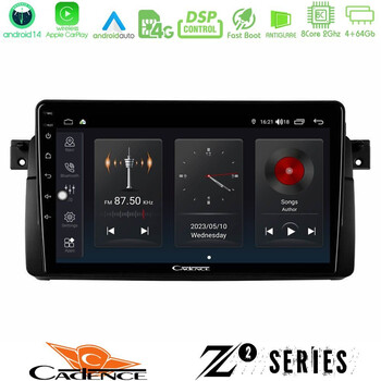 Cadence z2 Series 8core Android14 4+64gb  bmw e46 Navigation Multimedia Tablet 9" με Carplay & Android Auto u-z2-Bm0603